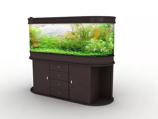 Aquarium With Fish 3d model Aquarium With Fish 3d model