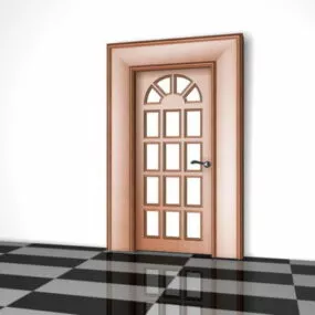 Arch French Style Home Door 3d model
