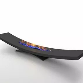 Arch Gas Fireplace Decoration 3d model