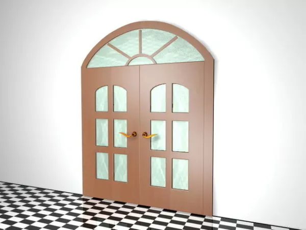 Arch Top Design Of French Door 3d model Arch Top Design Of French Door 3d model