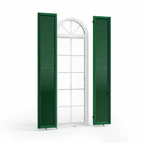 Arched Double Window 3d model