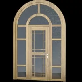 Arched Style French Door Furniture 3d model