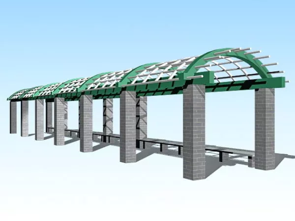 Modern Pergola Structure 3d model