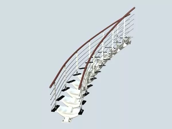 Hotel Arched Staircase Design 3d model Hotel Arched Staircase Design 3d model