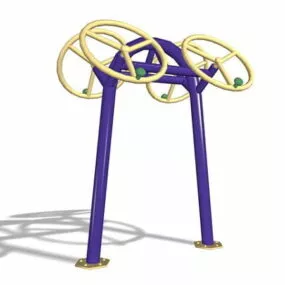Park Arm Wheel Fitness Equipment 3d model