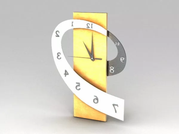 Small Steel Alarm Clock 3d model