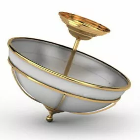 Living Room Art Deco Semi-flush Ceiling Light 3d model