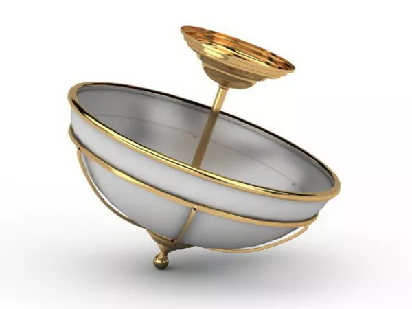 Living Room Art Deco Semi-flush Ceiling Light 3d model Living Room Art Deco Semi-flush Ceiling Light 3d model