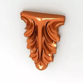 Art Decor Wooden Corbel 3d model