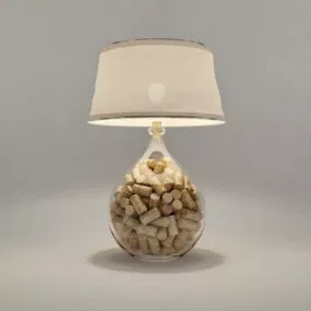 Art Decor Style Cork Table Lamp 3d model