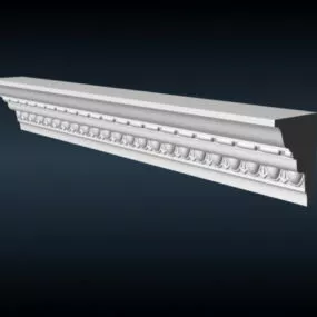 Art Deco Room Crown Molding 3d model
