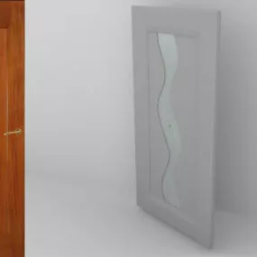 Home Furniture Art Glass Flush Door 3d model