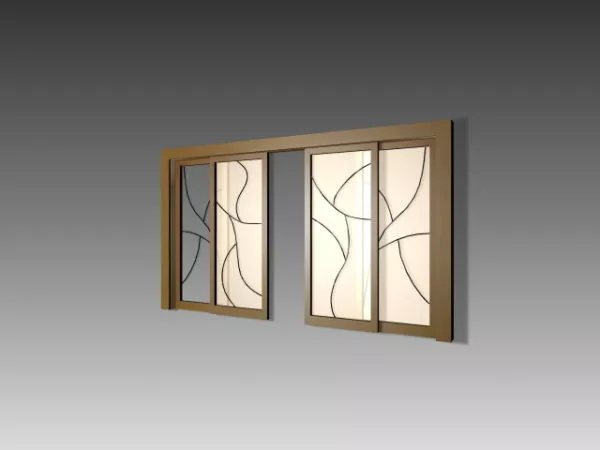 Sculpting Leaf Partition Panel 3d model