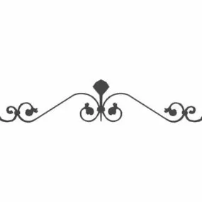 Artistic Black Iron Component 3d model