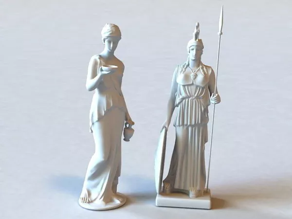 Greek Athena Statue 3d model Greek Athena Statue 3d model