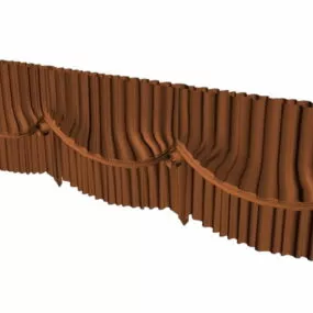 Austrian Valance Curtain 3d model
