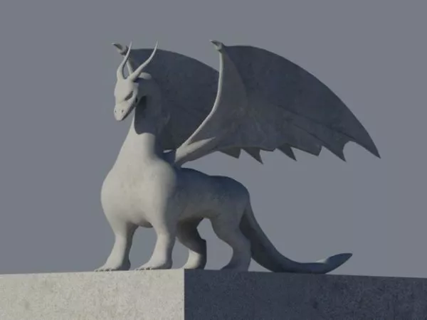 Beautiful Black Dragon 3d model