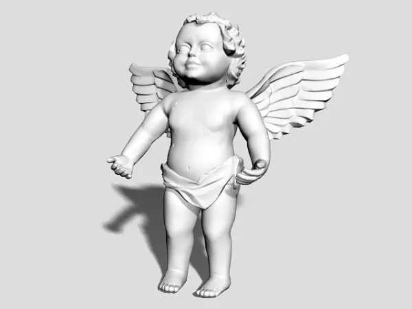 Western Baby Angel Statue 3d model Western Baby Angel Statue 3d model