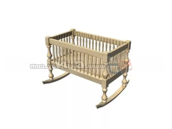 Baby Cot Wooden Cradle Furniture 3d model Baby Cot Wooden Cradle Furniture 3d model
