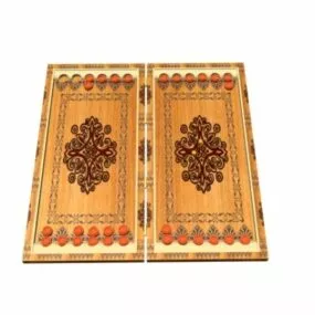 Backgammon Board Games Set 3d model