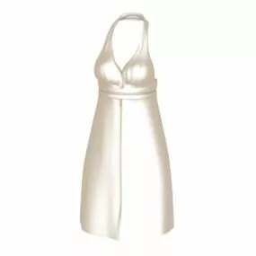 Women Fashion Backless Prom Dress 3d model