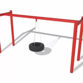 Playground Backyard Tire Swing 3d model