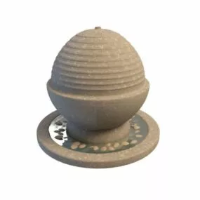 Garden Ball Cascade Fountain 3d model