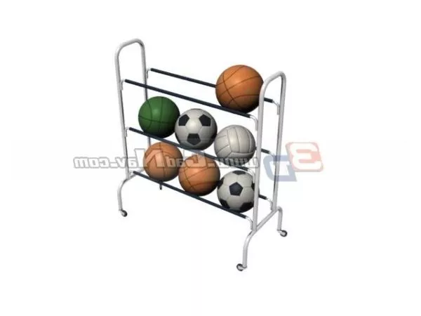 Sport Balls Rack 3d model Sport Balls Rack 3d model