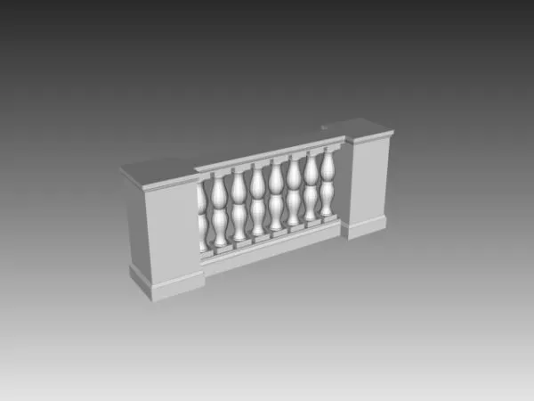 Baluster Molds Balustrade Rail 3d model Baluster Molds Balustrade Rail 3d model