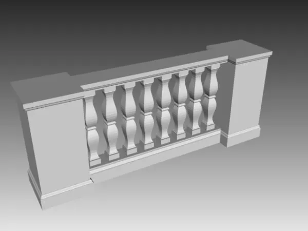 Home Balustrade Baluster Railing 3d model Home Balustrade Baluster Railing 3d model