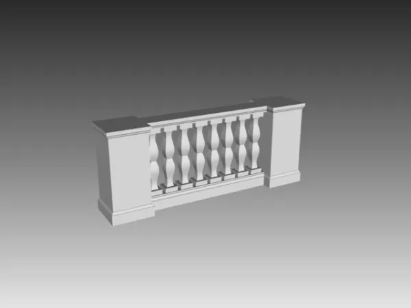 Balustrade Railing Structure 3d model Balustrade Railing Structure 3d model