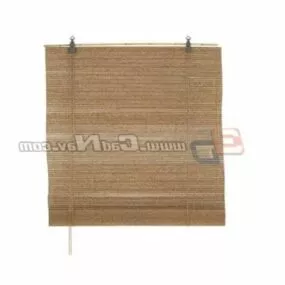 Bamboo Roller Window Curtain Shutter 3d model