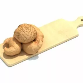 Kitchen Bamboo Cutting Board 3d model