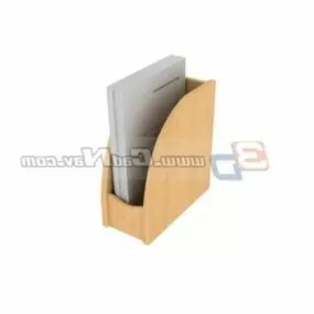Bamboo File Holder Office Equipment 3d model