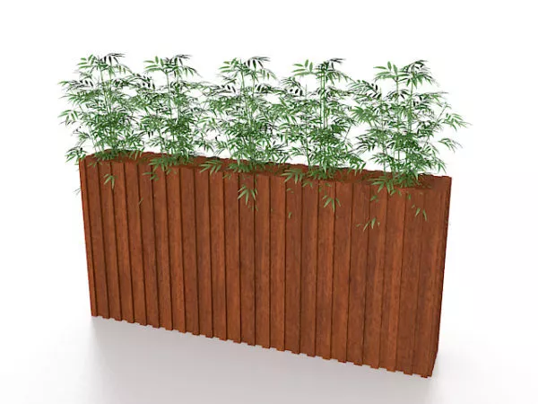 Outdoor Bamboo Planter 3d model Outdoor Bamboo Planter 3d model