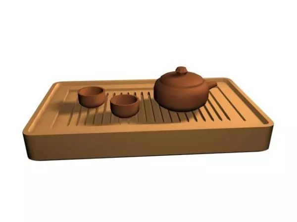 Vintage Luxury China Tea Set 3d model