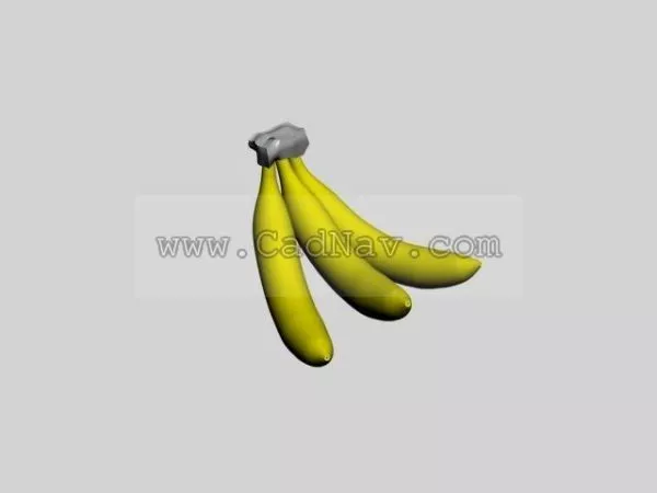 Green Banana Fruit 3d model Green Banana Fruit 3d model