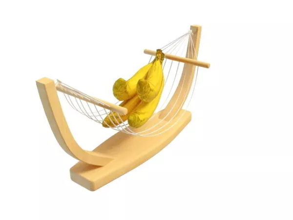 Yellow Banana On Plate 3d model