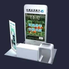 Bank Customer Service Counter 3d model