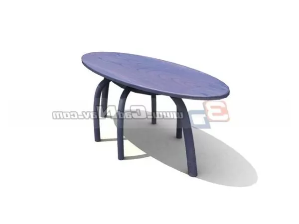 Oval Cocktail Table Furniture 3d model Oval Cocktail Table Furniture 3d model