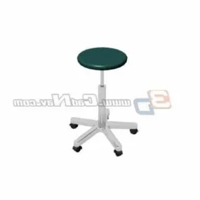 Bar Stools With Wheels 3d model