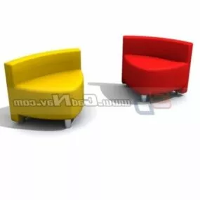 Bar Interior Upholstered Sofa Furniture 3d model