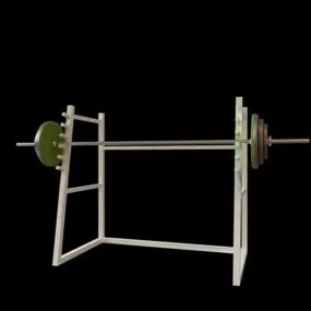 Gym Barbell With Deep Squat Stand 3d model