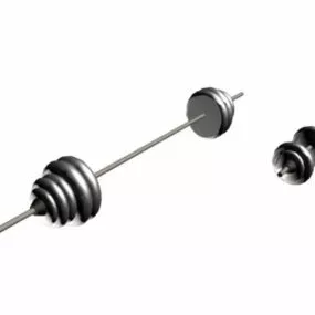 Barbell Dumbbell Gym Set 3d model