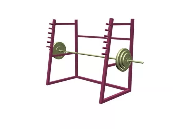 Gym Bench Press Equipment 3d model