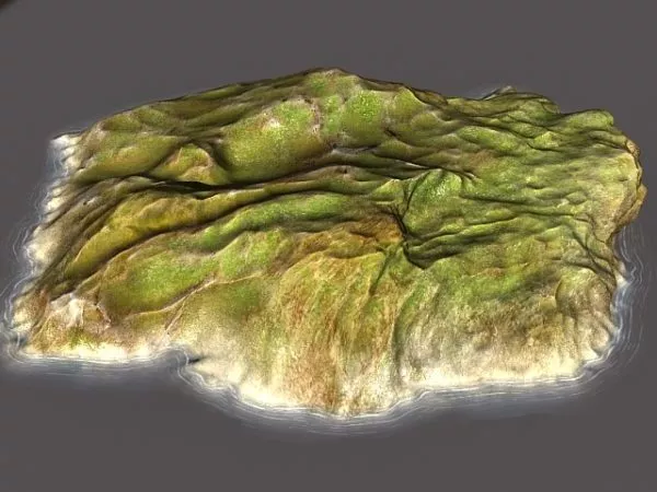 Mountain Landscape Twist Lines 3d model