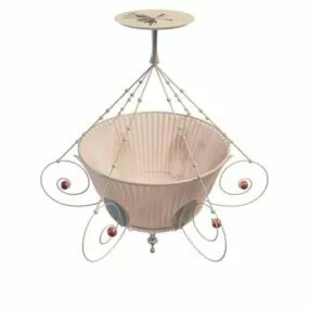 Antique Basket Style Pendant Light 3d model