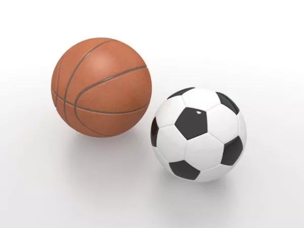 Basketball And Soccer Ball 3d model Basketball And Soccer Ball 3d model