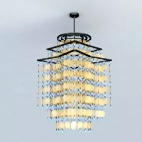 Living Room Bead Chandelier Lighting 3d model