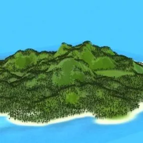 Landscape Tropical Island 3d model